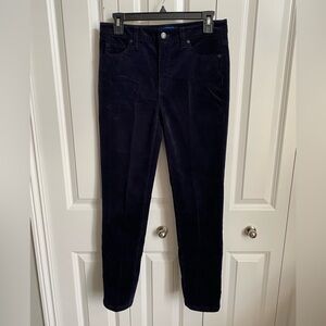 Talbots Navy Blue Women's High-Waist Straight-Leg Corduroy Jeans